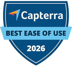 Capterra Best Ease of Use 2026 badge for Fixed Asset Management